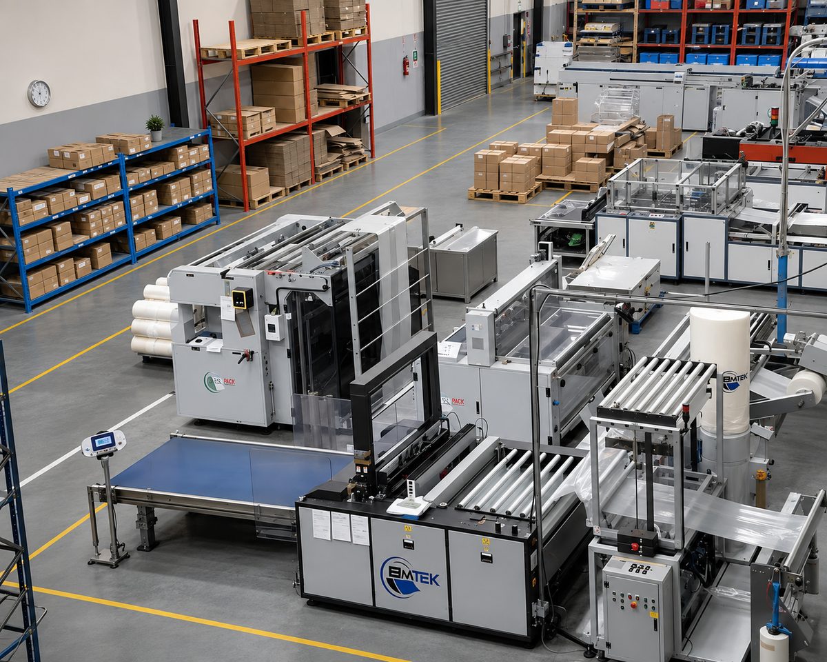 The More Polythene factory floor in Blackburn, with extrusion and conversion lines running